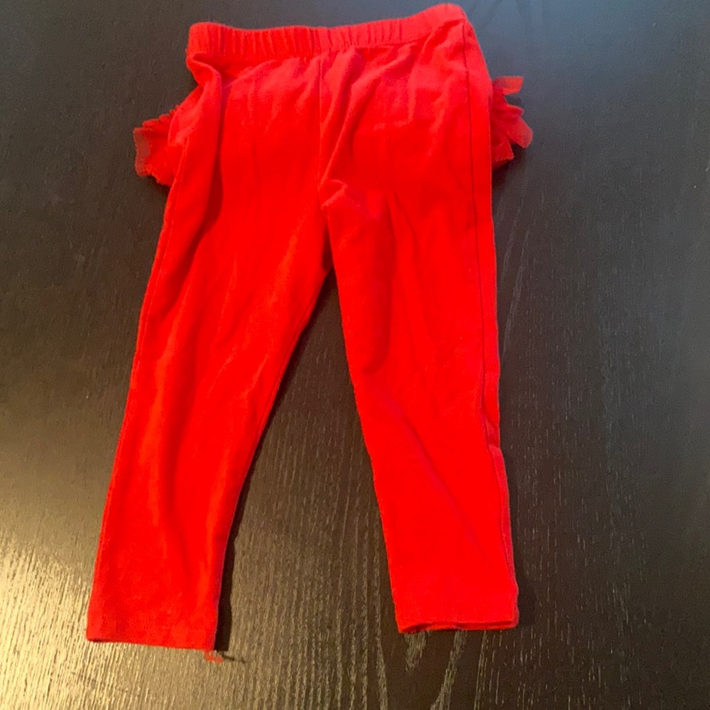 Red toddlers leggings